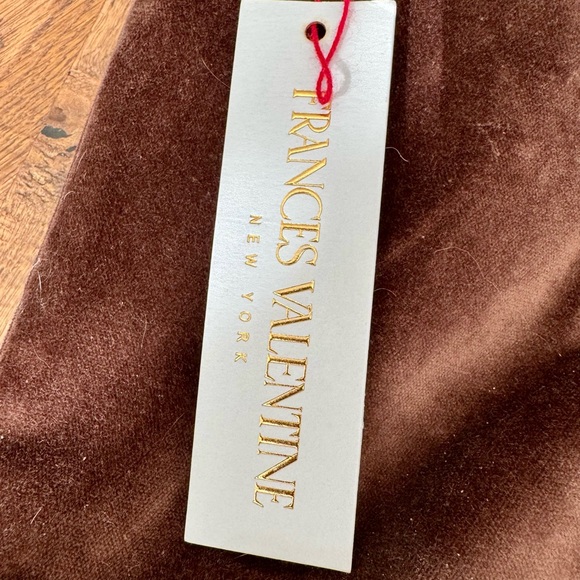 NWT Frances Valentine Lucy Stretch Velvet Cigarette Pants Chocolate Size 14 - Picture 3 of 9